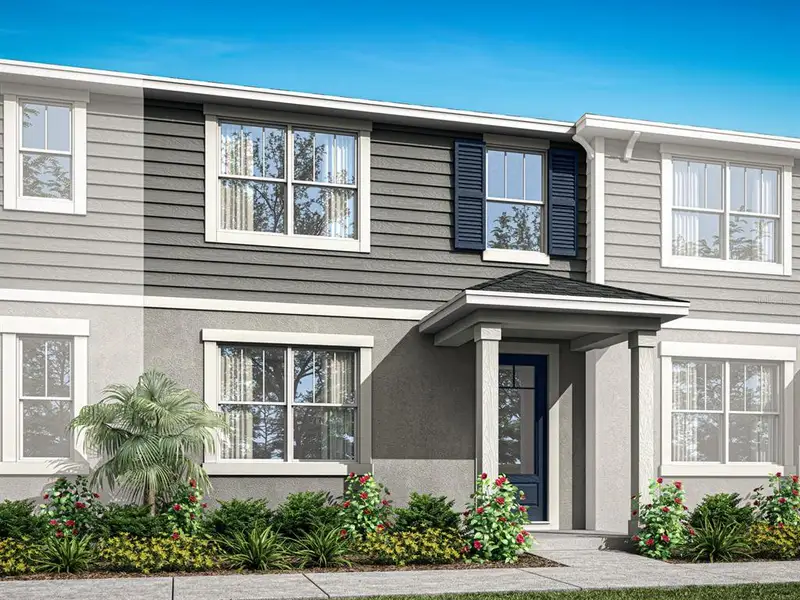 Front exterior of a new home in , Orlando, FL, highlighting curb appeal (Image 1). Front exterior of a new home in , Orlando, FL, highlighting curb appeal (Image 1).