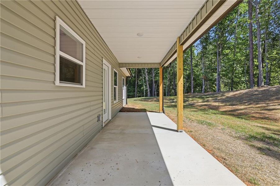 Exterior details and patio area of a home in , Clarkesville (Image 28).