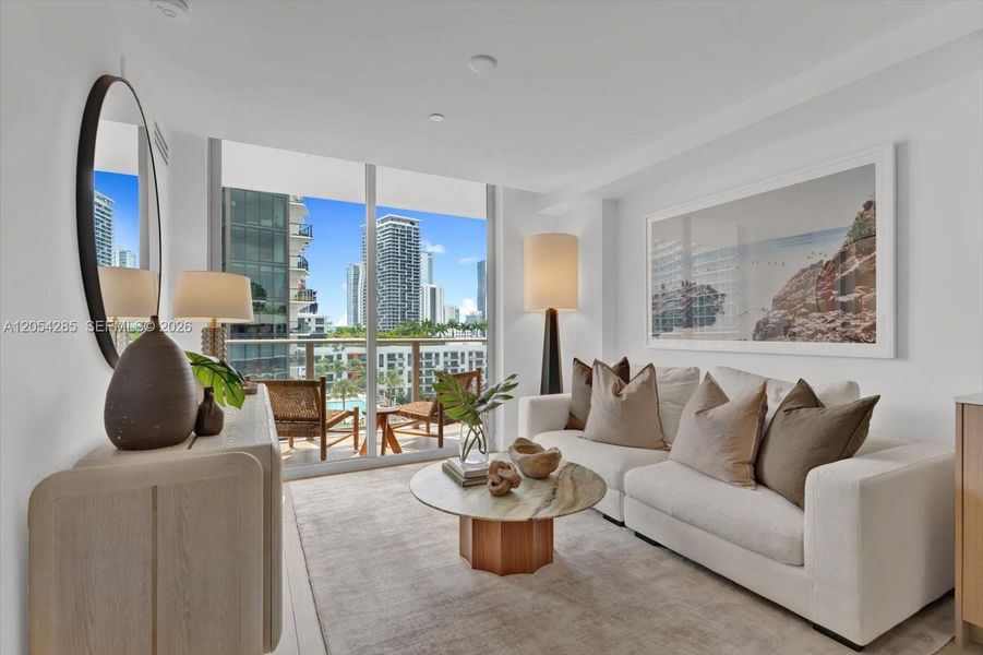 Furnished interior view inside a new home in , Miami (Image 14). Furnished interior view inside a new home in , Miami (Image 14).