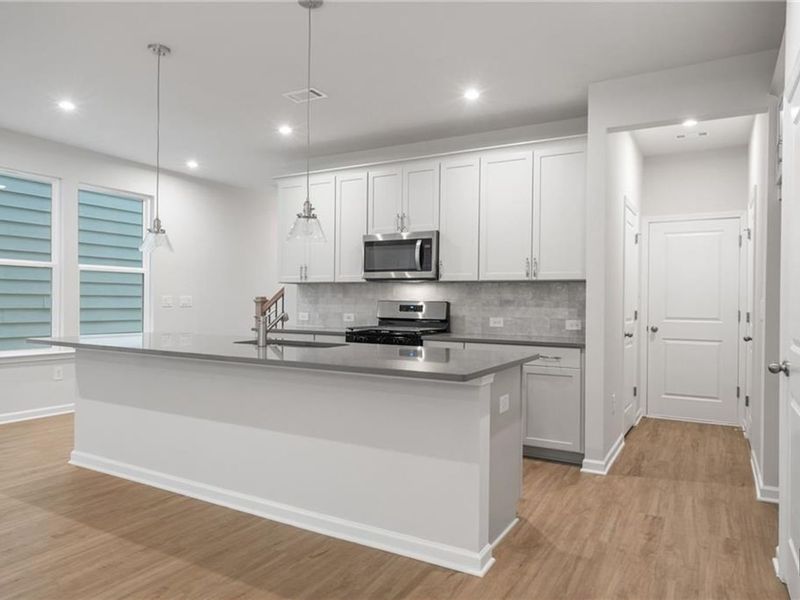 Furnished interior view inside a new home in The Village at Shallowford, Kennesaw (Image 16). Furnished interior view inside a new home in The Village at Shallowford, Kennesaw (Image 16).