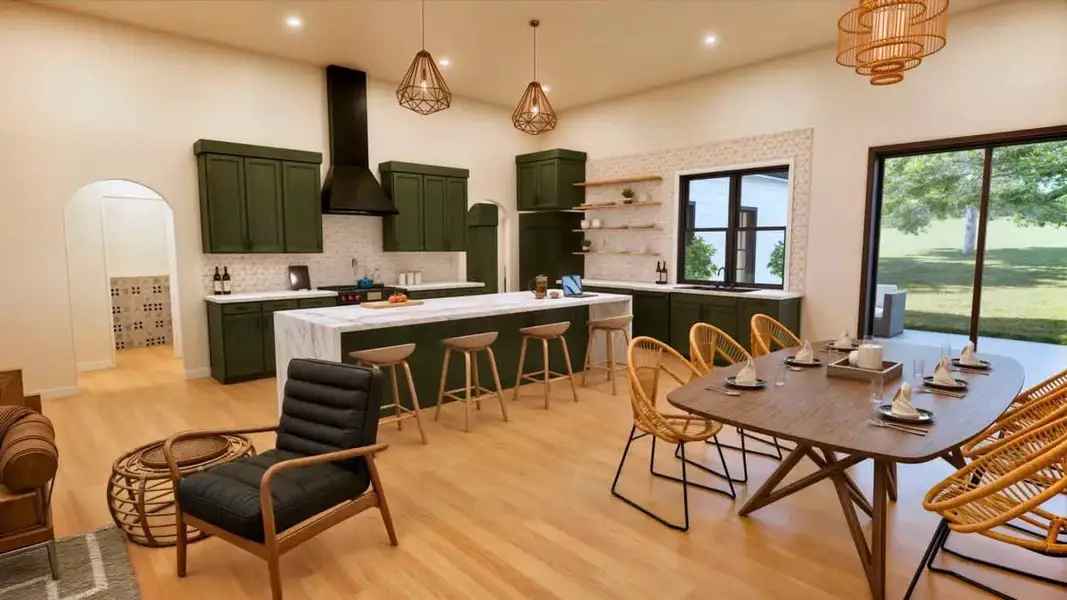 Representative furnished interior of a home built from the Haven by Zeal Home Builders in Oak Water Ranch, Granbury (Image 6).
