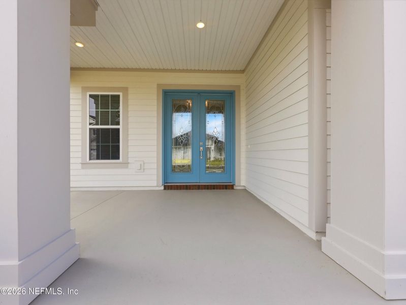 Exterior details and patio area of a home in Silver Landing At Silverleaf, St. Augustine (Image 38).