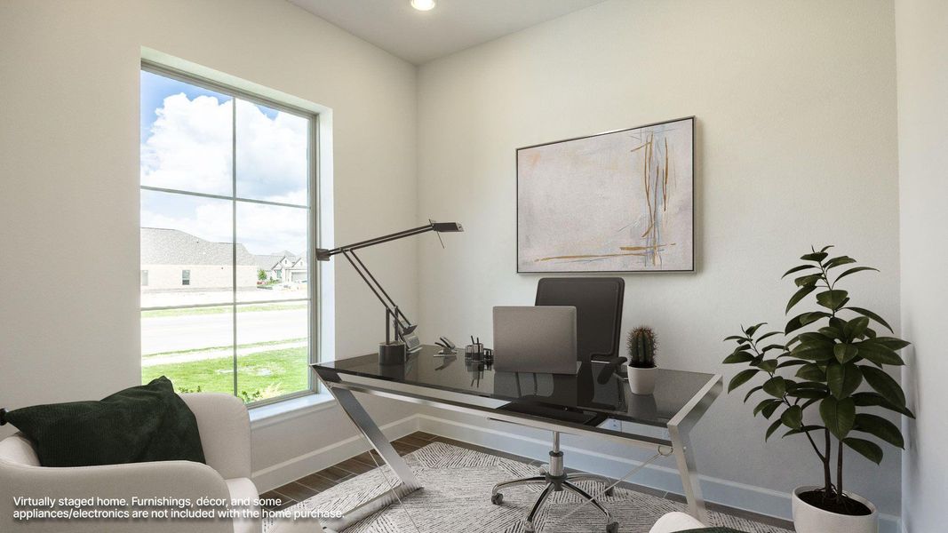 Furnished interior view inside a new home in Lariat 45', Liberty Hill (Image 7). Furnished interior view inside a new home in Lariat 45', Liberty Hill (Image 7).