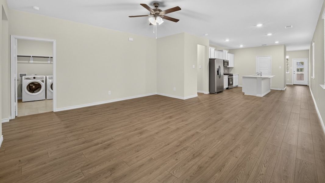 Representative unfurnished interior of a home built from the Cayuga by D.R. Horton in Lilybrooke at Legacy Hills, Celina (Image 7). Representative unfurnished interior of a home built from the Cayuga by D.R. Horton in Lilybrooke at Legacy Hills, Celina (Image 7).