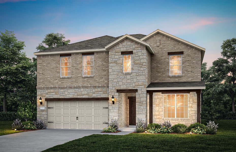 The Sweetwater, a two-story home with 2-car garage, shown with Home Exterior 36