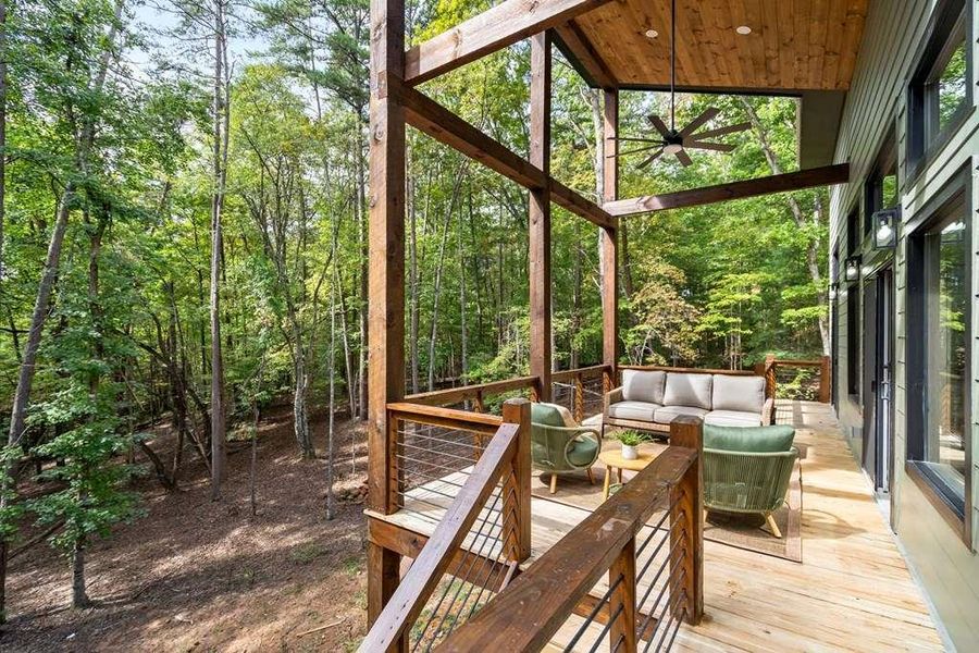 Exterior details and patio area of a home in , Morganton (Image 24).