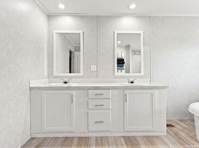 Furnished interior view inside a new home in , Devine (Image 25).