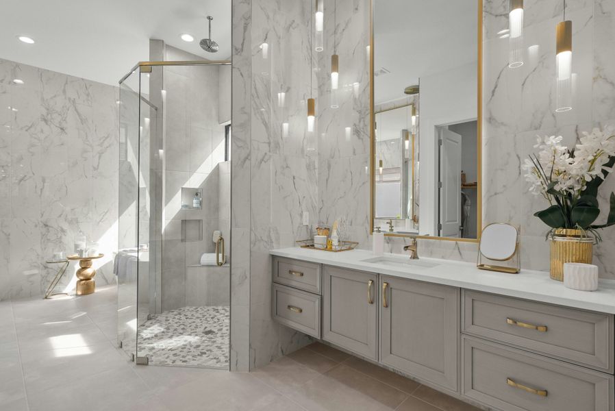 2D floor plan layout for the Indigo Grande 4 by GHO Homes in Seaglass, Vero Beach, FL (Image 21).