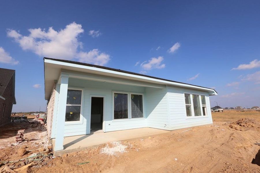 In-progress construction of a new home in The Grand Prairie 50’, Hockley, TX (Image 3).