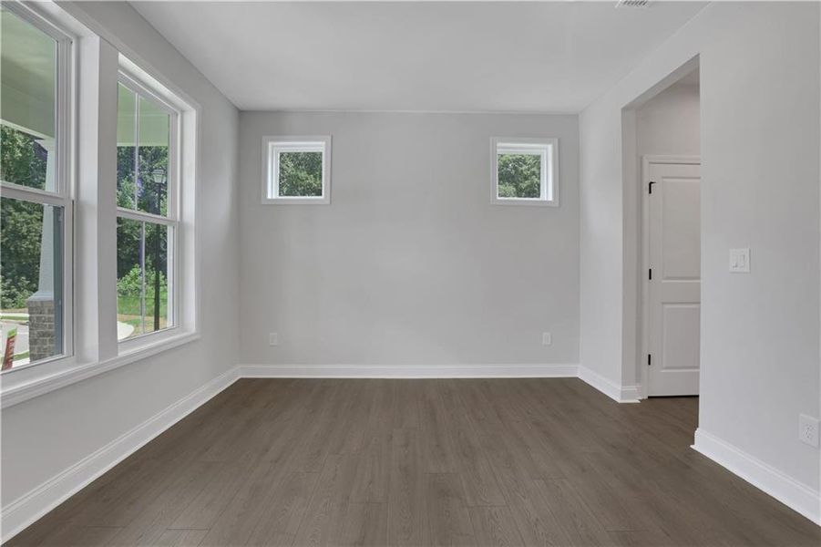 Spacious, unfurnished interior of a new home in The Paddocks at Doc Hughes, Buford (Image 35). Spacious, unfurnished interior of a new home in The Paddocks at Doc Hughes, Buford (Image 35).