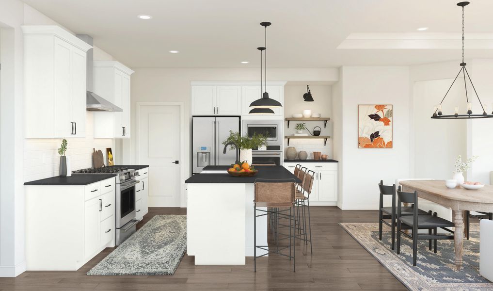 Furnished interior view inside a new home in K. Hovnanian's® Four Seasons at Lakes of Cane Bay, Summerville (Image 3).