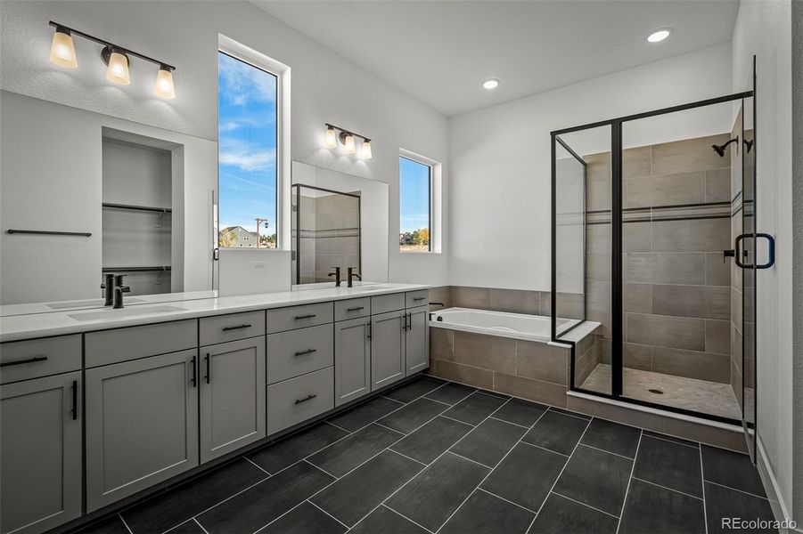 Furnished interior view inside a new home in Cloverleaf - Pinnacle Collection, Monument (Image 16). Furnished interior view inside a new home in Cloverleaf - Pinnacle Collection, Monument (Image 16).