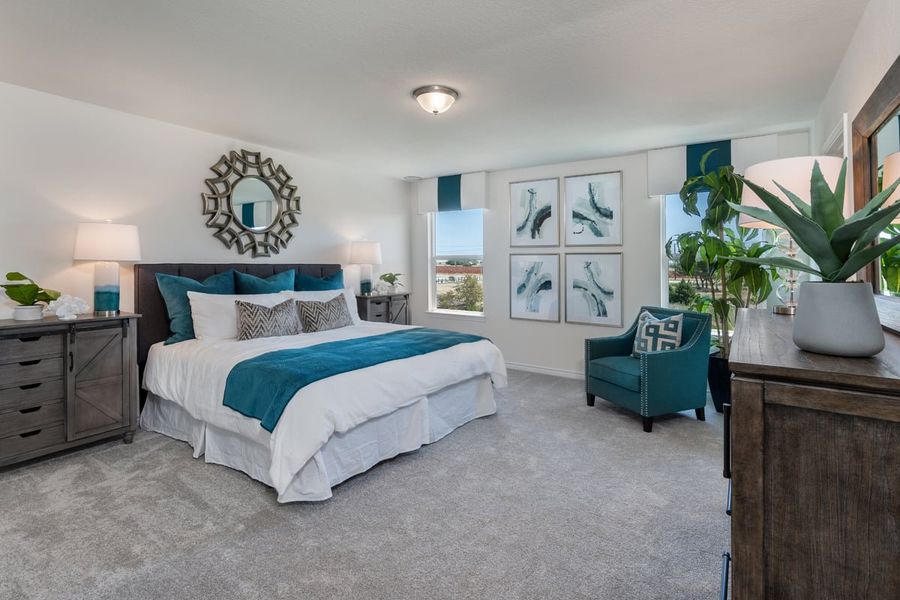 Representative furnished interior of a home built from the 2100 by KB Home in Knox Ridge, Converse (Image 7).