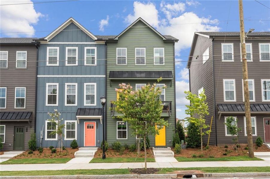 Front exterior of a new home in Array, Atlanta, GA, highlighting curb appeal (Image 1). Front exterior of a new home in Array, Atlanta, GA, highlighting curb appeal (Image 1).
