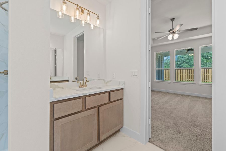 Furnished interior view inside a new home in Parmer Ranch, Georgetown (Image 11).