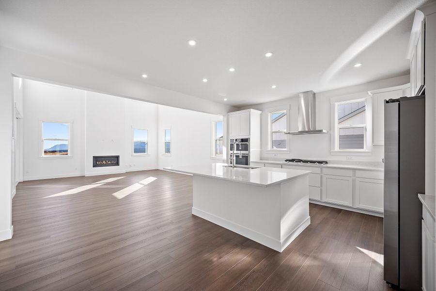 Representative furnished interior of a home built from the Qwynn by Lokal Homes in Jackson Creek, Monument (Image 4).