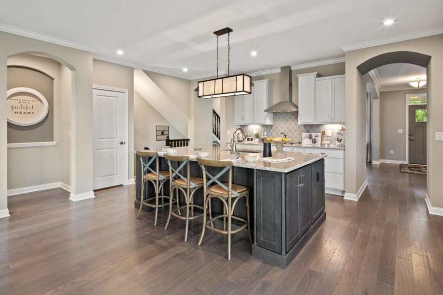 Representative furnished interior of a home built from the Everett by Fischer Homes in Woodberry, Canton (Image 10).