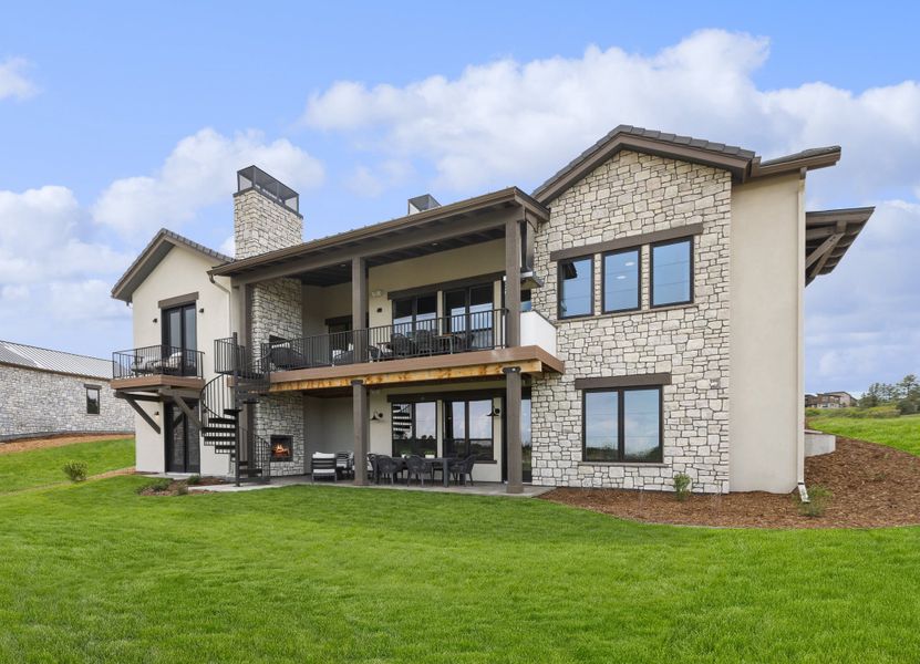 Representative exterior details of a home built from the Residence 2 by Trumark Homes in The Summit at Castle Pines, Castle Pines (Image 3).