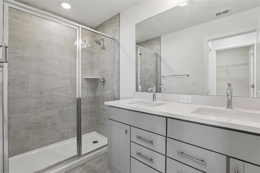 Furnished interior view inside a new home in Cyrene at Harmony, St. Cloud (Image 15). Furnished interior view inside a new home in Cyrene at Harmony, St. Cloud (Image 15).