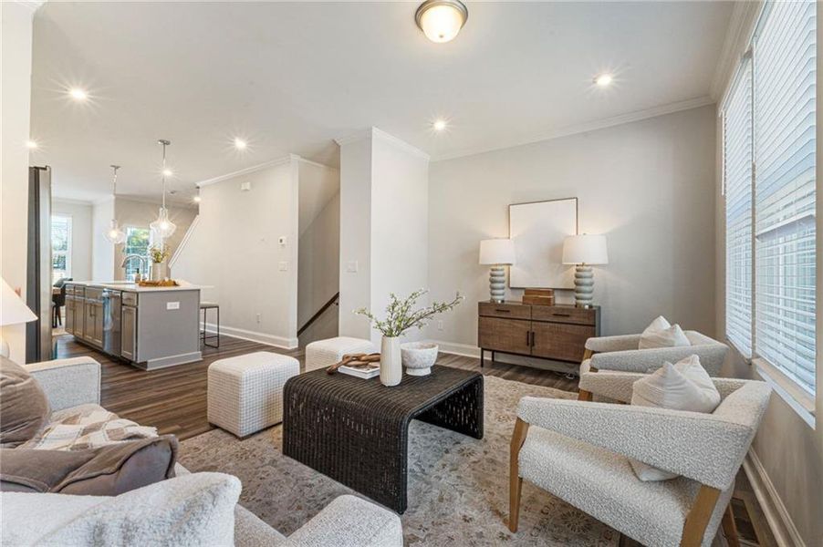 Furnished interior view inside a new home in , Atlanta (Image 25).