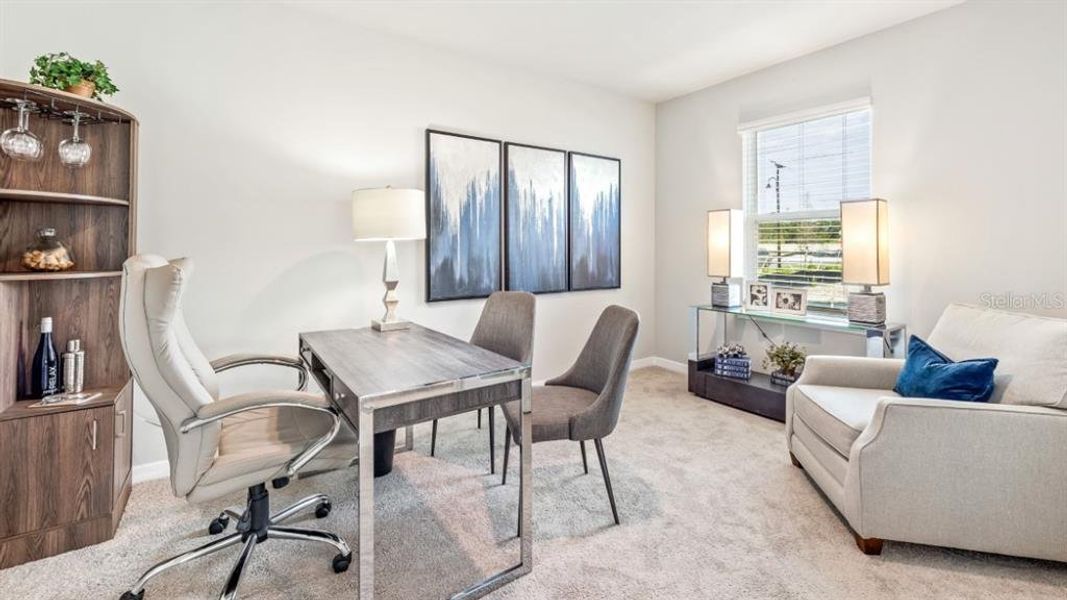 Furnished interior view inside a new home in Cove at West Port - Express, Port Charlotte (Image 13). Furnished interior view inside a new home in Cove at West Port - Express, Port Charlotte (Image 13).