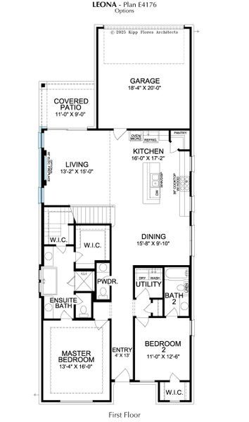 2D floor plan layout for the Leona by Landon Homes in Fields - East Village, Frisco, TX (Image 6). 2D floor plan layout for the Leona by Landon Homes in Fields - East Village, Frisco, TX (Image 6).