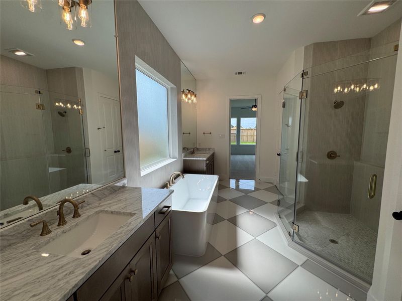 Furnished interior view inside a new home in Legacy Prairie at Katy Court 60', Katy (Image 7).