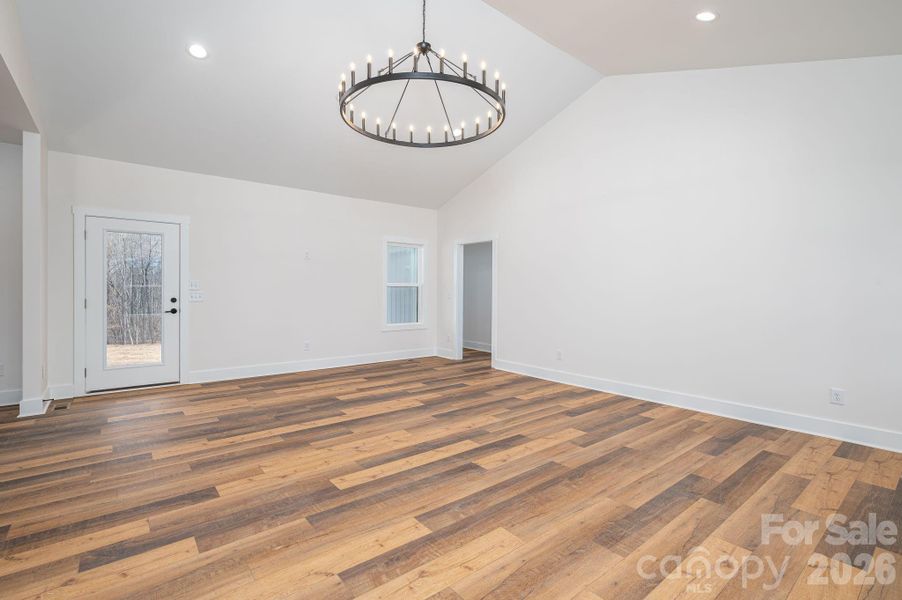 Living Room looking at back porch
