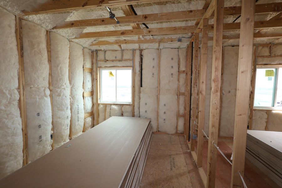 In-progress construction of a new home in Bridgeland Central: Emerald Heights - Cottages Row Collection, Cypress, TX (Image 16).