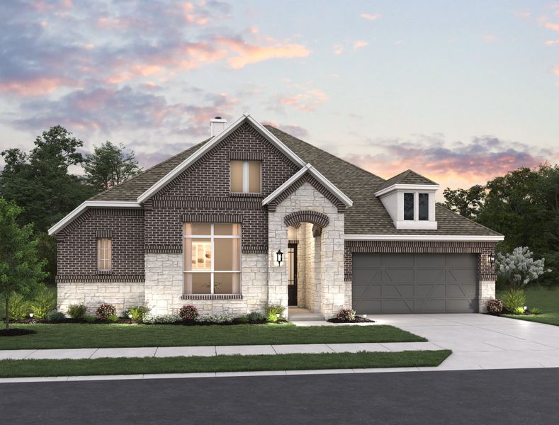 Representative exterior photo of a completed home built from the Ellington by Ashton Woods in Megan's Landing, Castroville, TX (Image 16).