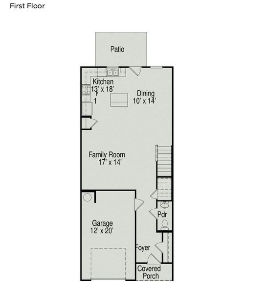 2D floor plan layout of this home in Ironhorse, Dickson, TN (Image 3).