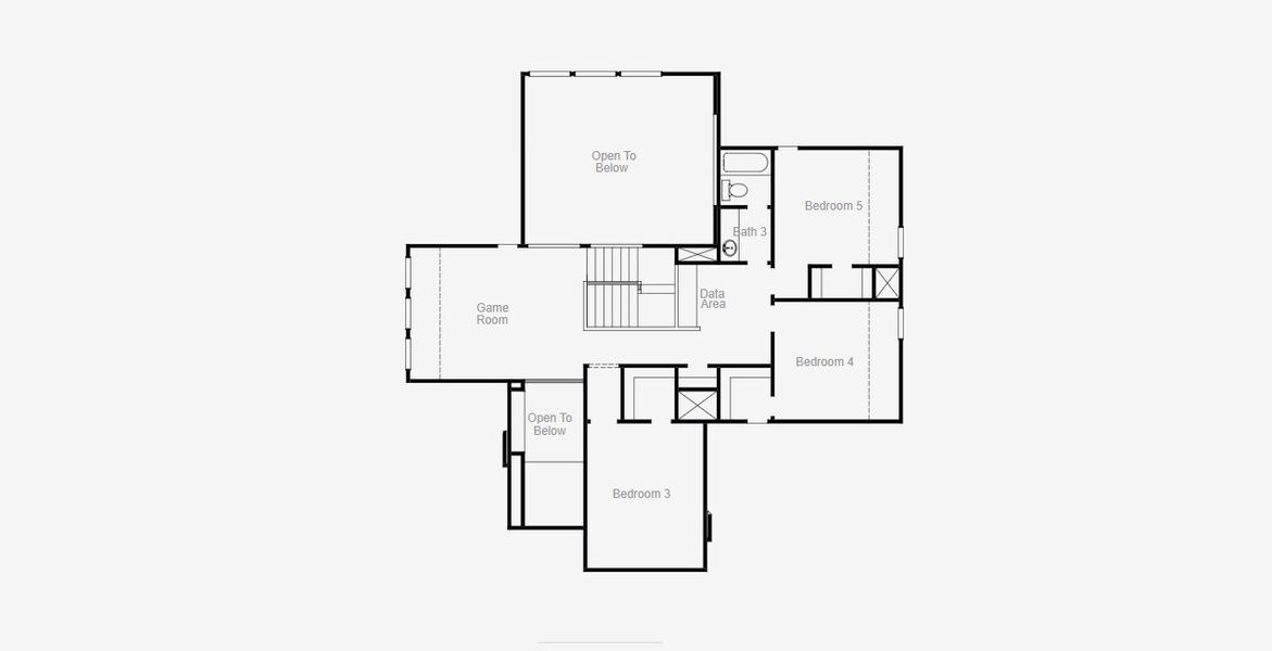 2D floor plan layout of this home in Sandbrock Ranch, Aubrey, TX (Image 5).