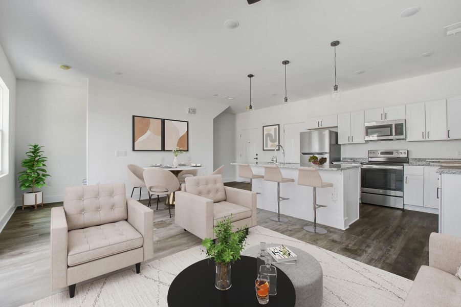 Furnished interior view inside a new home in , Hanahan (Image 4).