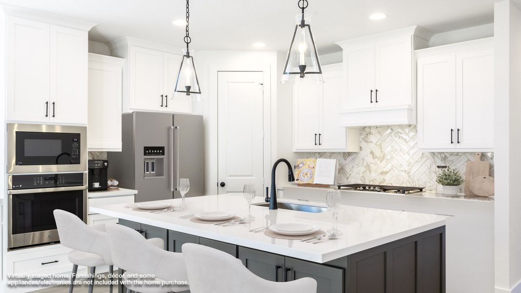 Furnished interior view inside a new home in Wolf Ranch 51', Georgetown (Image 3).