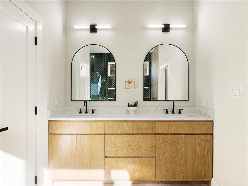 Bathroom with double vanity
