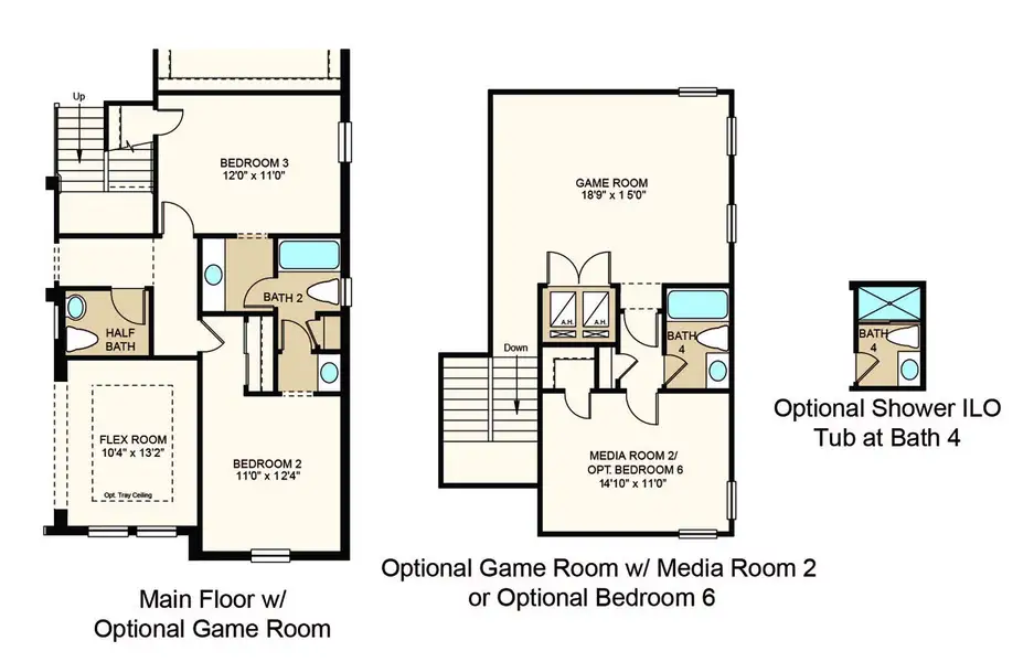 2D floor plan layout of this home in Ardisia Park, New Smyrna Beach, FL (Image 4).