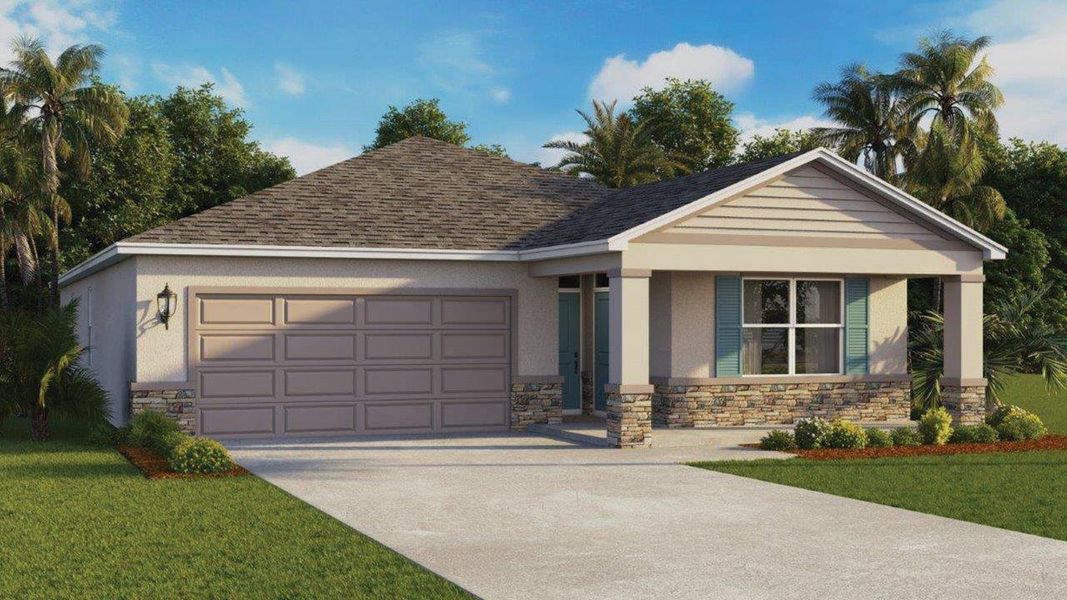 Representative exterior photo of a completed home built from the Lakeside by D.R. Horton in Wynnstone, Davenport, FL (Image 23).