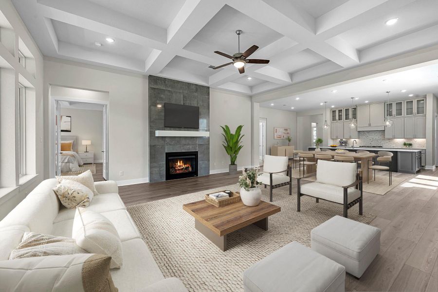 Furnished interior view inside a new home in Bridgeland, Cypress (Image 7).