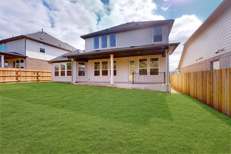 Exterior details and patio area of a home in Edgewood, Leander (Image 25).