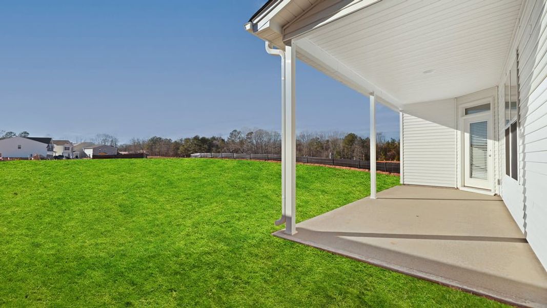 Exterior details and patio area of a home in Village 3, Woodruff (Image 3). Exterior details and patio area of a home in Village 3, Woodruff (Image 3).
