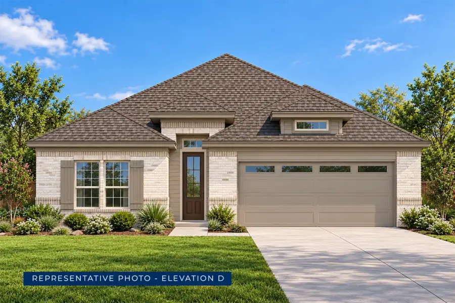 Representative exterior photo of a completed home built from the McKinnon F by First Texas Homes in High Country, Burleson, TX (Image 5).