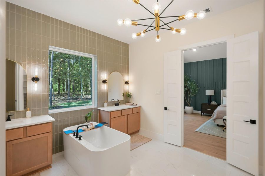 Furnished interior view inside a new home in Pine Rock South, Conroe (Image 15). Furnished interior view inside a new home in Pine Rock South, Conroe (Image 15).