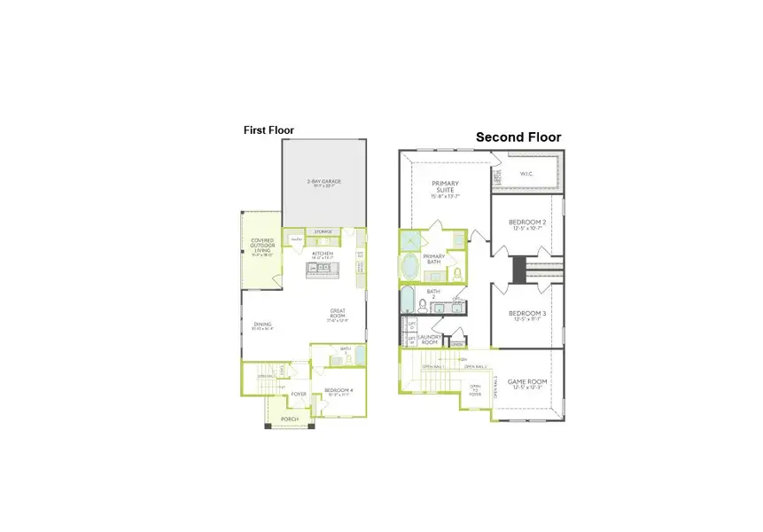2D floor plan layout of this home in Painted Tree, McKinney, TX (Image 3). 2D floor plan layout of this home in Painted Tree, McKinney, TX (Image 3).