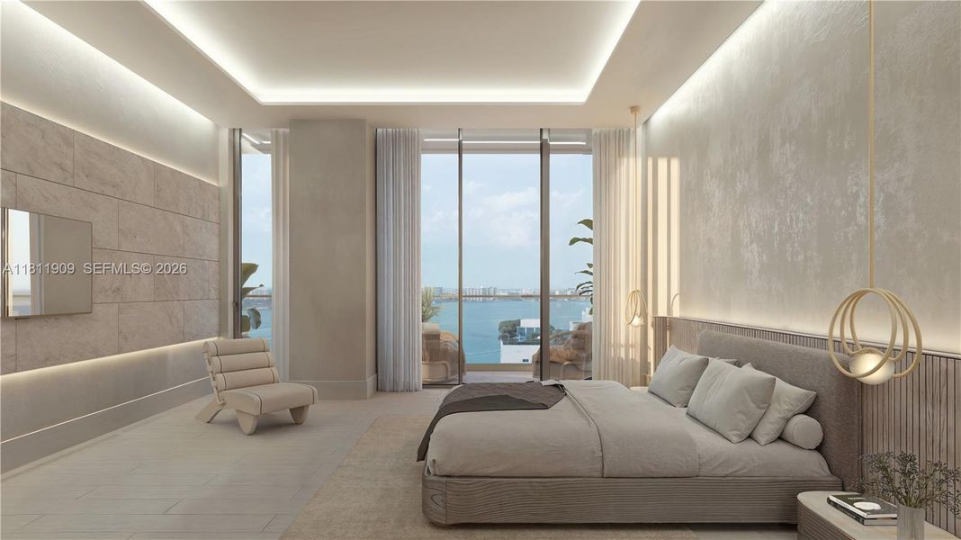 Furnished interior view inside a new home in Tula Residences, North Bay Village (Image 8).
