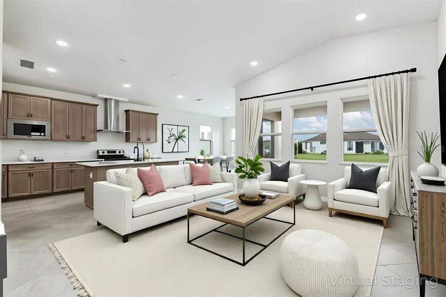 Furnished interior view inside a new home in Isles at Bayview, Parrish (Image 4). Furnished interior view inside a new home in Isles at Bayview, Parrish (Image 4).