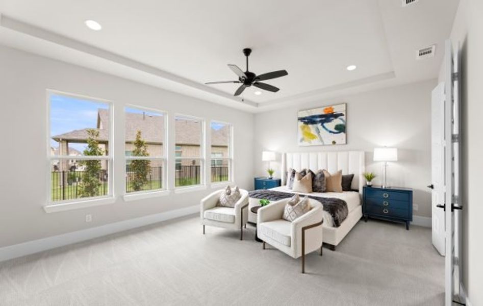 Representative furnished interior of a home built from the Belize by Stonefield Homes in Heath Golf and Yacht Club, Rockwall (Image 44).