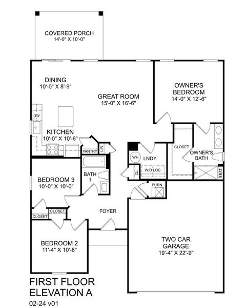 2D floor plan layout for the Grand Bahama by Ryan Homes in Claiborne Ridge, Landrum, SC (Image 2). 2D floor plan layout for the Grand Bahama by Ryan Homes in Claiborne Ridge, Landrum, SC (Image 2).