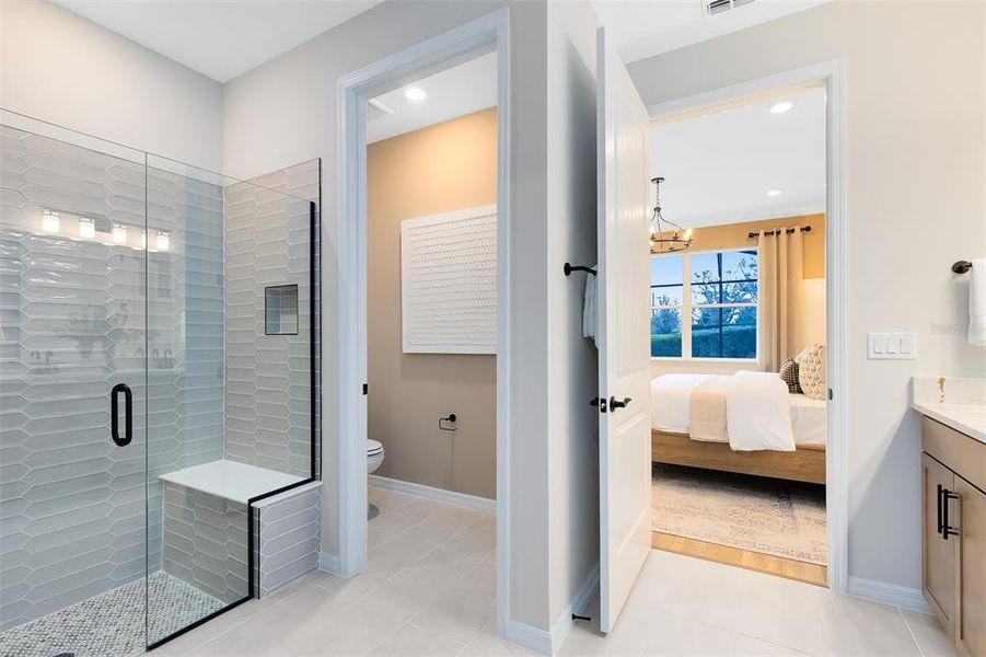 Model Home Design Only. Pictures and furnishings are for illustrative purposes only. Elevations, colors and options may vary. Furniture is for model home staging only.