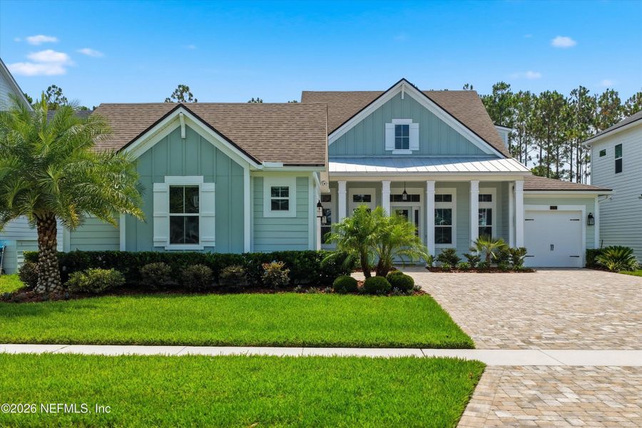 Front exterior of a new home in , Ponte Vedra, FL, highlighting curb appeal (Image 32). Front exterior of a new home in , Ponte Vedra, FL, highlighting curb appeal (Image 32).