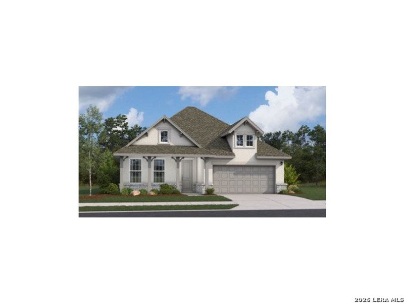 Front exterior of a new home in Veranda, San Antonio, TX, highlighting curb appeal (Image 1). Front exterior of a new home in Veranda, San Antonio, TX, highlighting curb appeal (Image 1).